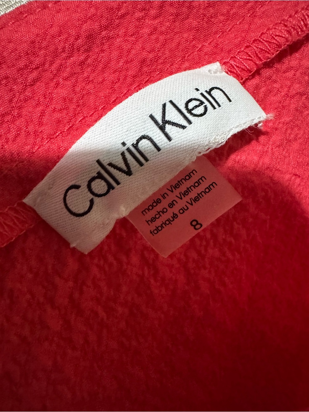 Calvin Klein Pink Tiered Ruffle Sleeveless Dress Size 8 Nwt - Picture 4 of 10
